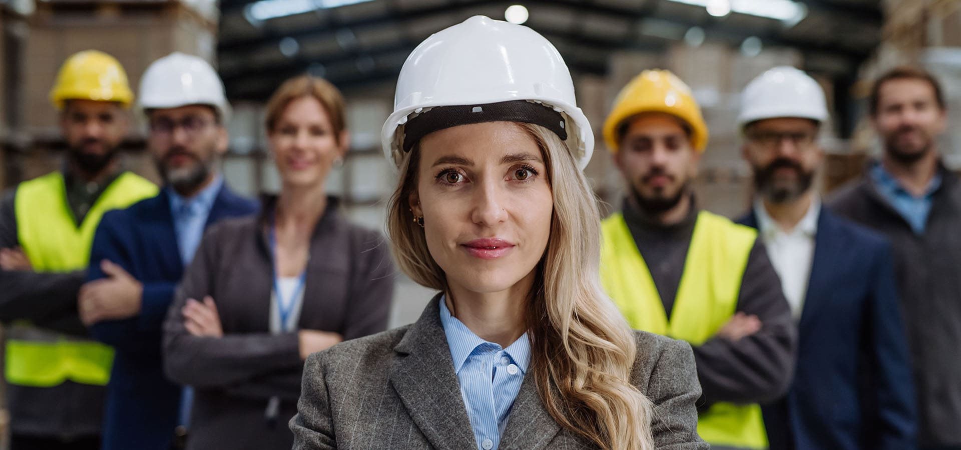 Técnica de prevención revisando la documentación preventiva durante una visita a obra